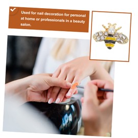 LALAFINA 20pcs Alloy Bee Shape Nail Charms Creative 3D Bee Decorations for DIY Nail Art