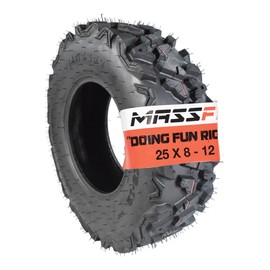 MASSFX 25x8-12 Front Off-Road Tire for All-Terrain (ATV), Utility Task (UTV), & Side-by Side (SXS) Vehicles 25/8-12