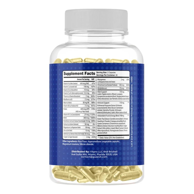 Gusevit Multivitamínico Hombre Cápsulas Vitaminas Minerales