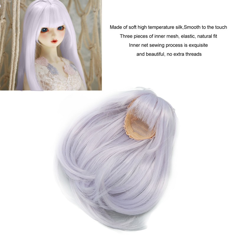 Ball Jointed Doll Wig 1/6 Long Straight Soft High Temperature