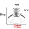 Suction Cups for Windows, Suction Cup Diameter 30 mm with