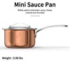 Macevia Mini Sauce Pan with Lid,Copper Butter Warmer Small Pot,