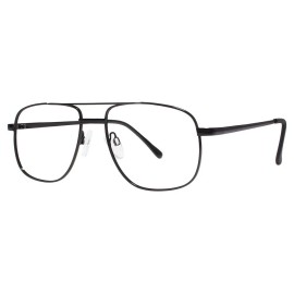 MODERN OPTICAL COMMANDO MEN'S  EYEGLASSES 58-18-150 BLACK. SOFT CASE INCLUDED.