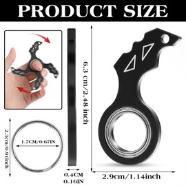 Tyqour Keychain Spinner Fidget Keychain for Adults Portable Keyring Spinner Toy for Teens Adults