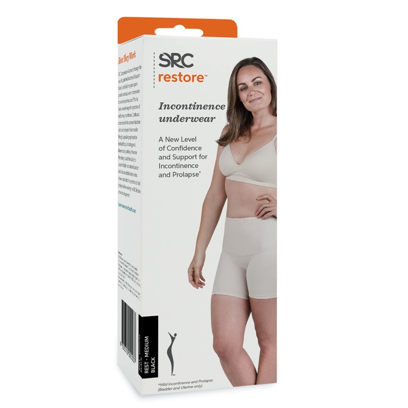 SRC Women's Compression Support Shorts (Orthotic/Brace) for Pelvic Floor Support,