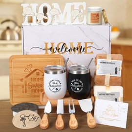 RimCereal Housewarming Gifts for New Home 19 Pieces House Warming Gifts Set for Couples Women Men Friend Home Sweet Home Housewarming Gift Basket for New House Apartment Kitchen Dinner Set, Modern