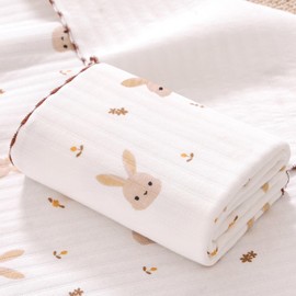 ZONEY Cute Wrap Receiving Blanket Baby Wrap Versatile Swaddles for Fall/Winter Perfect for Newborns & Infants 33.5x33.5in Warm Baby Blanket Thickened Wrap Blanket Soft & Convenient (Rabbit)