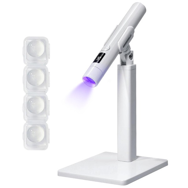 keeyada Handheld UV Light with Stand and Nail Stamper Heads,