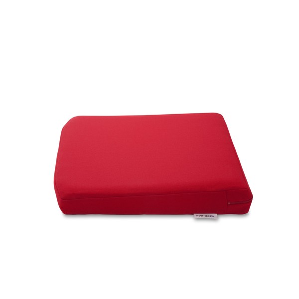 Dr. Elle EX Cushion, Red, 15.4 x 16.1 x 2.2 inches (39 x 41 x 5.7 cm), Long Time, Wheelchair