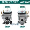 AUTOKAY 62100-81010 Carburetor with Blower Fuel Line Kit for Poulan