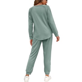Lounge Sets for Women 2 Piece Outfits, Womens Loungewear Set Sage Green S