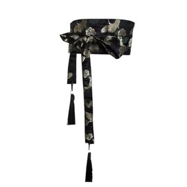 FANCYPUMPKIN Japanese Style Waistband Yukata Kimono Bow Waist Hemfu Waistband with Tassels, Multicoloured-12