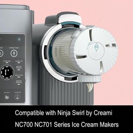 For Ninja Creami Pint and Lids 24oz Replacement Ice Creanm Containers Compatible with NC701, NC700 Series Ice Cream Maker Leakproof Reusable Dishwasher Safe Set of 4