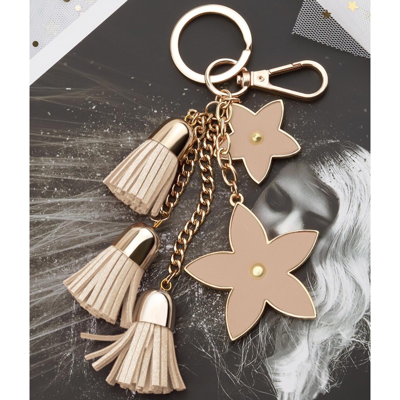 F.ZH Key Holder, Star Pattern, Bag Charm, Bag, Star Accessory,