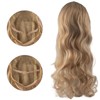 SSKHE Stylish Blonde Wavy Wig for Women, 27-Inch Long Curly