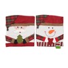 2pcs Christmas Chair Back Cover Decorative Non Woven Fabrics Old
