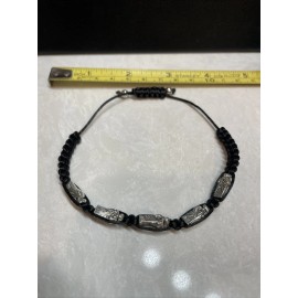 Saint Jude Bracelet Black- San Judas Tadeo Pulsera Negra -Protection -adjustable