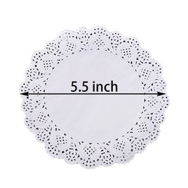 CC wonderland zone Paper Doilies 5 inch,White Paper Doilies, Lace Paper Doilies Round Decorative Paper,100 PCS