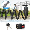 Cable Candado Flexible, KEVOSOK Candado de Bicicleta Antirrobo con Llave,
