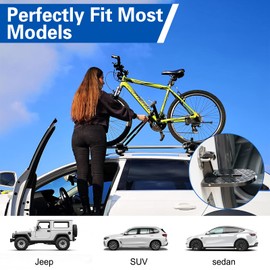SKUNTUGUANG Car Doorstep, Vehicle Roof-Rack Folding Foot Peg Ladder with Safety Hammer Function, Access to Roof-Rack for Car Jeep SUV