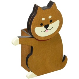 DECOLE WA-37376 Tachi Pen Stand, Brown, Approx. 3.7 x 1.9 x 4.4 inches (95 x 47 x 112 mm)