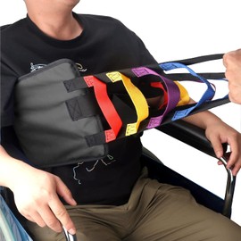 Cinturón de asistencia con soporte, honda de elevación de paciente, honda de transferencia de servicio pesado para movimiento Cinturón de asistencia de transferencia de pacientes acolchado (T-Negro)