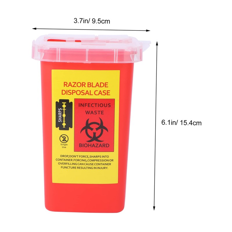 Gatuida 1PC Razor Blade Recycling Storage Container for Barbershop Salon