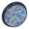 Small Tea Tray Complex Pattern Round Alloy Decorative Tea Serving