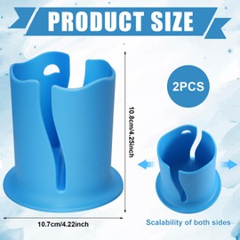 NQEUEPN 2 x Drink Holders for Paddle Board, Drink Holder Kayak Multifunctional Anti-Flip Stand Up Paddle Bottle Holder for Outdoor Fishing Kayak Accessories (Blue, Red)