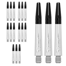 RUTHLESS Sting 5 Sets of 3 Stems 5XS1772 Polycarbonate Solid White with Black Aluminium Top Tweenie 40mm