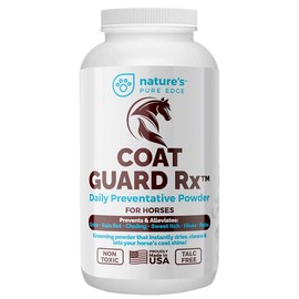 Extra Large. 2 Lbs. Coat Guard Rx™ Daily Preventative Powder for Horses - Coat and Skin Treatment & Dry Shampoo for Horses.