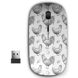 2.4G Ergonomic Portable USB Wireless Mouse for PC, Laptop, Computer, Notebook with Nano Receiver ( Chicken Breeding )