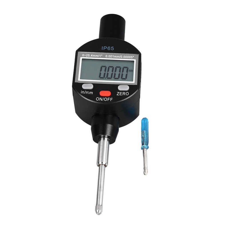 Dial Indicator Digital Display 0.00005in/0.001mm Resolution 0 to 25.4mm Range