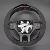 MEWANT Hand Stitch Black Suede Steering Wheel Cover Wrap for