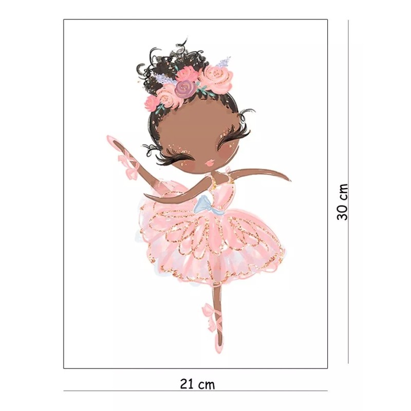 DaraBaby Kit 6 Lienzos Habitación Infantil Bailarina Ballet Bebé Niña