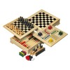 Philos Travel Wooden Game Compendium - 20cm (4 games)
