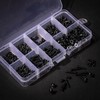 Zmbroll 620 Pieces M 2.5 Flat Head Machine Screw Black