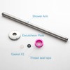 OFFO Shower Arm with Flange, 16 in Brushed Nickel Ceiling