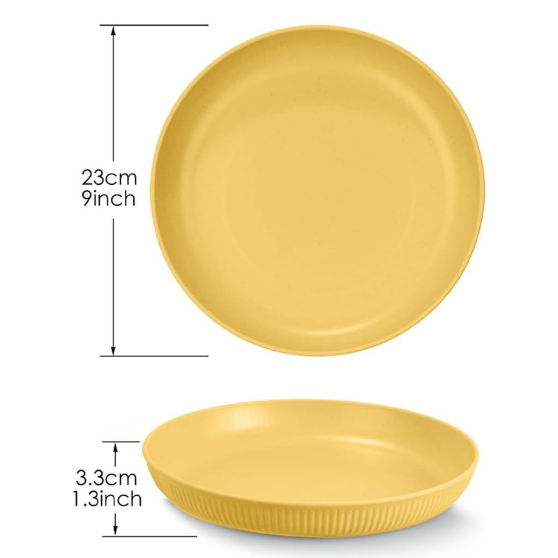 Taasmoog Pack of 6 Plates, Unbreakable & Robust Dinner Plates,