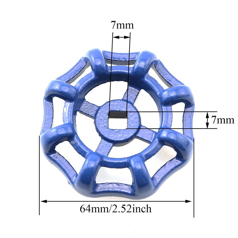 PZRT Cast Iron Outside Faucet Round Wheel Handle, Hose Bib