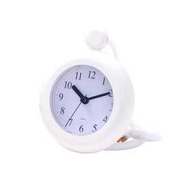 AMIUKON Bathroom Clock, Waterproof Clock, Wall Clock, Waterproof, Silent, Includes Strap and Stand, For Bathroom, Kitchen, Bath, Home, Stylish Decoration, Diameter 5.7 inches (14.6 cm), White