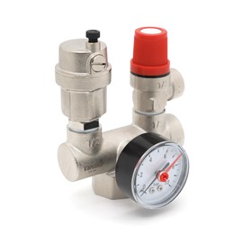 Vancoco Boiler Safety Group Connection Group and Pressure Relief DN25 (1 Inch) Heating System Heating 3 Bar