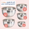 Ziruma Non-Toxic Mixing Bowls with Lids Set, Stainless Steel &