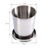 NIKOU Stainless Steel Folding Cup - Camping Mug Collapsible Drink