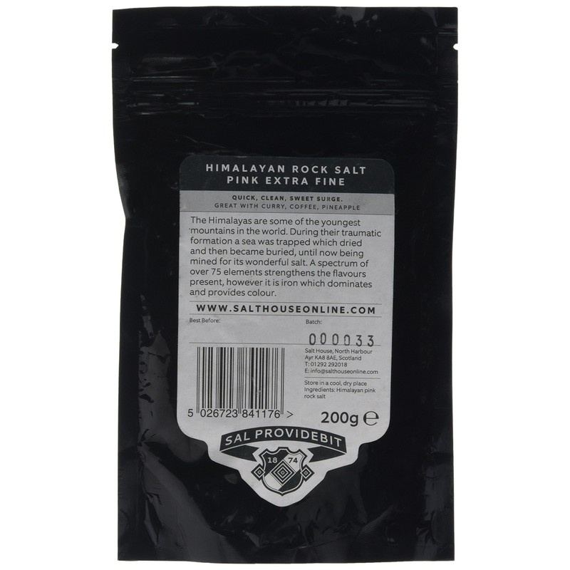 Himalayan Pink Extra Fine Grain Salt in Pouch 200 g