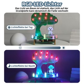 PEMENOL Soldering Kit DIY Electromagnetic Swing Puppy Christmas Decoration Soldering Project for Beginners with Adjustable Lights Swing Maglev Electronic Kit Adults Education School