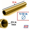 K&S 8132 Round Brass Tube, 9/32" OD x 0.014" Wall