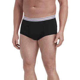 Harbor Bay by DXL Men's Big and Tall 3-pk Color Briefs Black 3XL