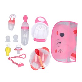 Baby Feeding Tools Set Newborn Baby Bowl and Spoon Set Infant Complementary Food Tools for Boys and Girls Pink
