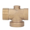 4 Ways Water Hose Splitter Brass G1in Pipe Adapter Connector
